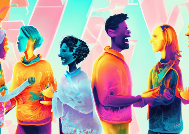 People communicating in English