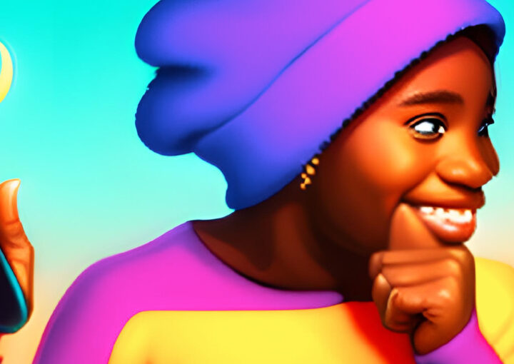 Young person with mobile technology